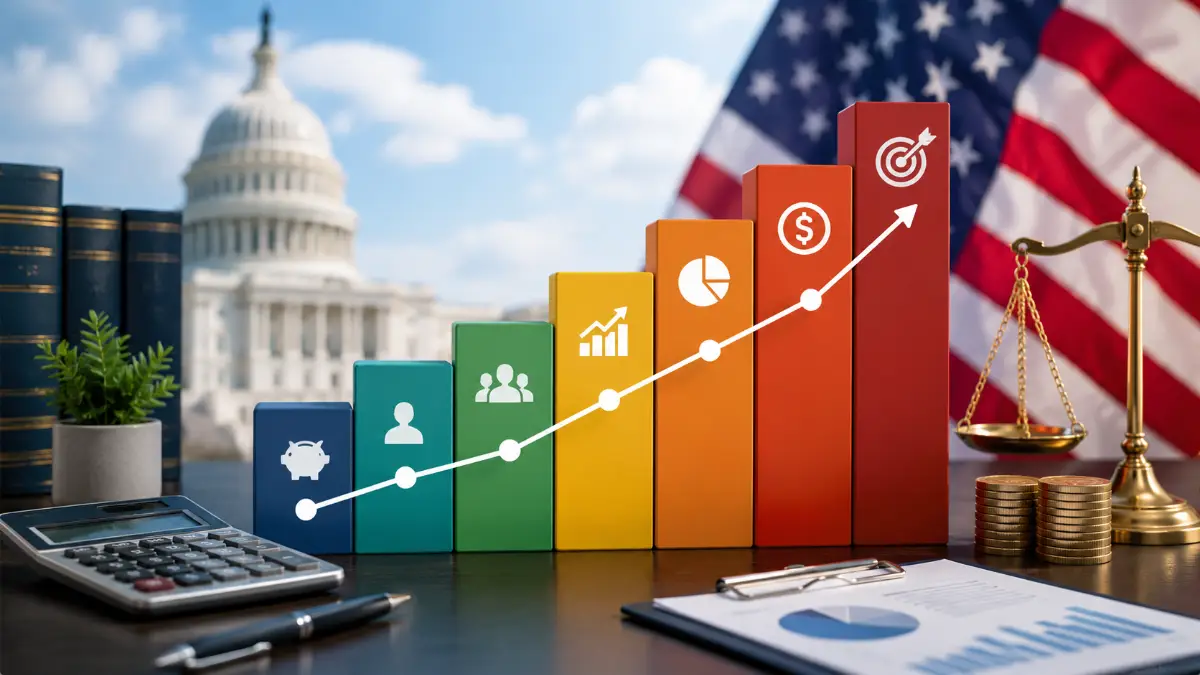 IRS 2026 federal income tax brackets chart showing seven rates from 10% to 37% with income thresholds for single filers and married filing jointly with progressive taxation explained