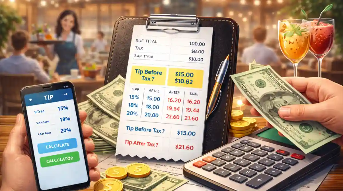 Si dà la mancia prima o dopo le tasse? — E come calcolarla in entrambi i modi