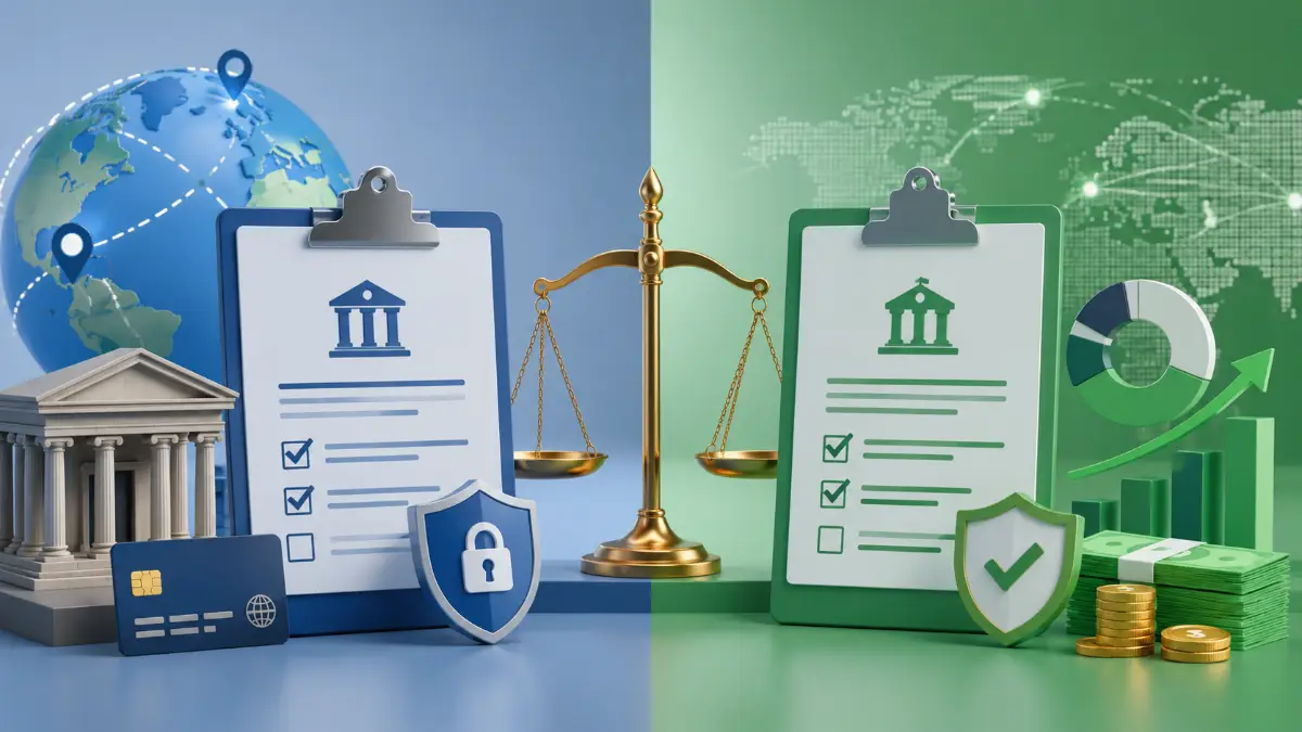 FinCEN Form 114 FBAR and IRS Form 8938 FATCA side by side showing foreign account reporting thresholds and penalty differences for US taxpayers in 2026
